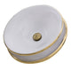 Nantucket Sinks St. Bart Fireclay Hand-decorated Vanity Sink RC74040PG