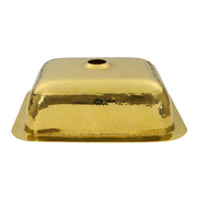 Nantucket Sinks REB 17.5 Inch X 14.5 Inch Hammered Brass Rectangle Undermount Bar Sink - view 5
