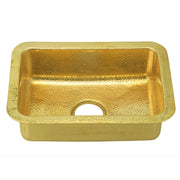 Nantucket Sinks 20 Inch Hammered Brass Bar/Island Sink REB2014 - view 2