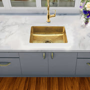 Nantucket Sinks 20 Inch Hammered Brass Bar/Island Sink REB2014 - view 6
