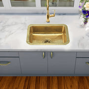 Nantucket Sinks 20 Inch Hammered Brass Bar/Island Sink REB2014 - view 7