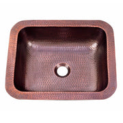 Nantucket Sinks REHC-2.5 - Hammered Copper Rectangle Bar Sink - view 2