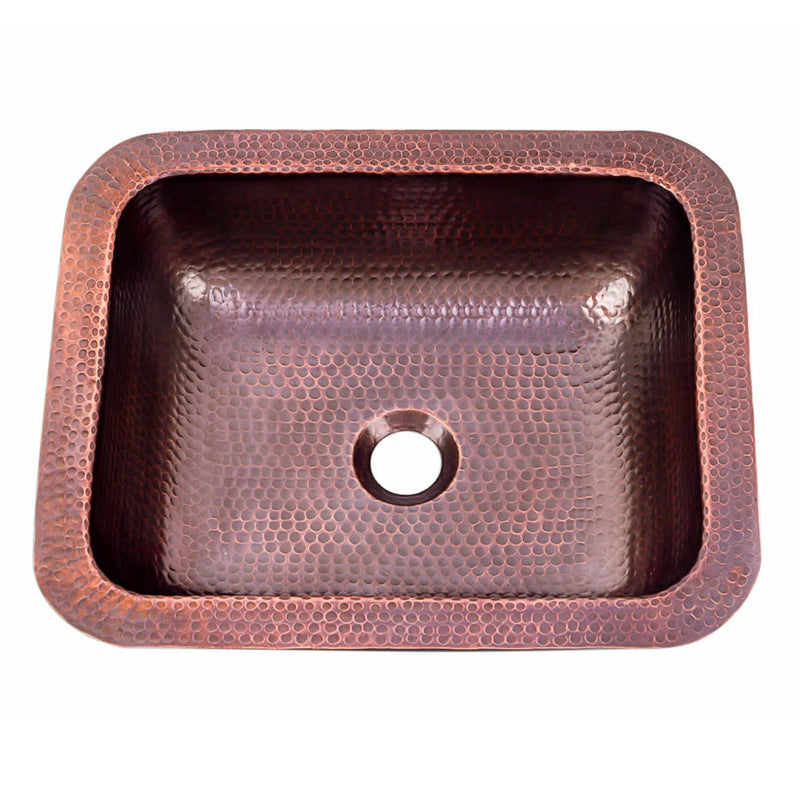 Nantucket Sinks REHC-2.5 - Hammered Copper Rectangle Bar Sink - view 2