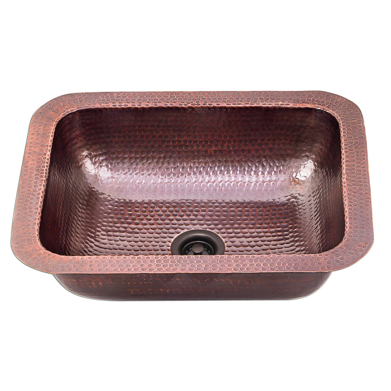 Nantucket Sinks REHC-2.5 - Hammered Copper Rectangle Bar Sink - view 3