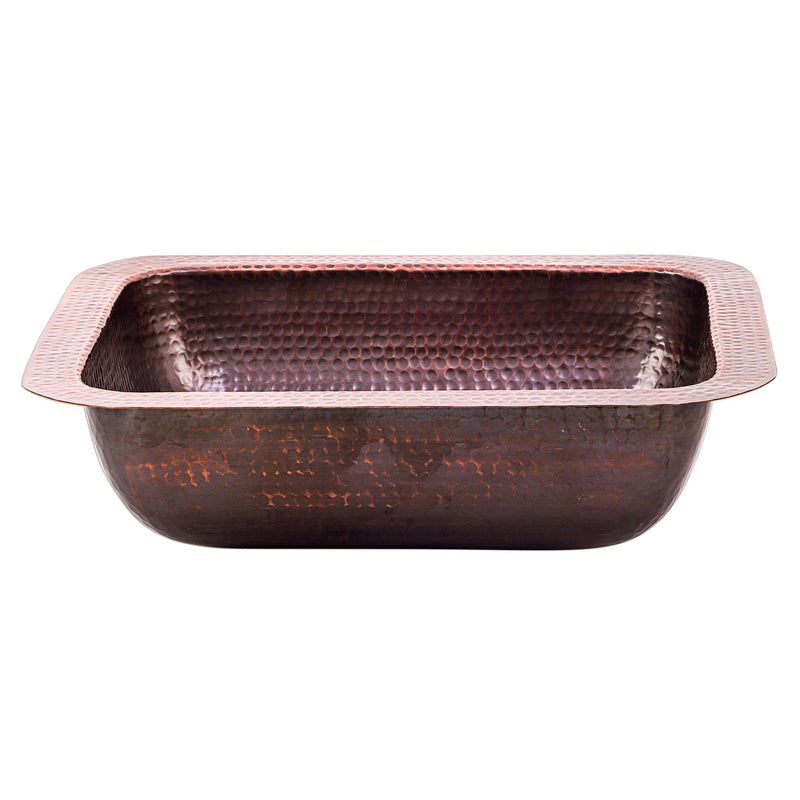 Nantucket Sinks REHC-2.5 - Hammered Copper Rectangle Bar Sink - view 4