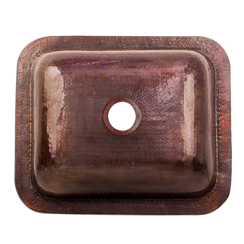 Nantucket Sinks REHC-2.5 - Hammered Copper Rectangle Bar Sink - view 6