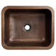 Nantucket Sinks REHC - 17 Inch X 14 Inch Hammered Copper Rectangle Undermount Bathroom Sink, 1.5 Inch Drain