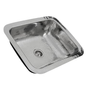 Nantucket Sinks RES - 17.5 Inch Hammered Stainless Steel Rectangle Bar Sink - view 2