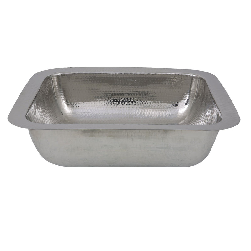 Nantucket Sinks RES - 17.5 Inch Hammered Stainless Steel Rectangle Bar Sink - view 3
