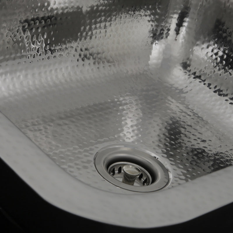 Nantucket Sinks RES - 17.5 Inch Hammered Stainless Steel Rectangle Bar Sink - view 4
