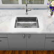 Nantucket Sinks 20 Inch Hammered Stainless Bar/Island Sink - Polished Stainless Steel RES2014 - view 7