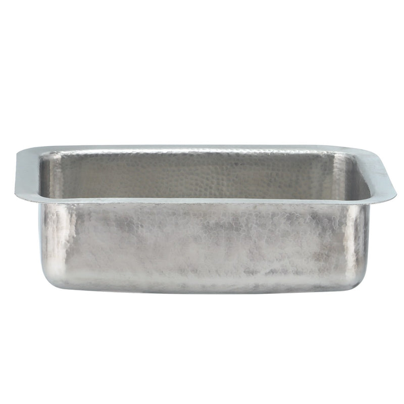 Nantucket Sinks 20 Inch Hammered Stainless Bar/Island Sink - Matte / Brushed Stainless Steel RES2014-MF - view 2
