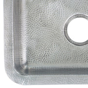 Nantucket Sinks 20 Inch Hammered Stainless Bar/Island Sink - Matte / Brushed Stainless Steel RES2014-MF - view 4