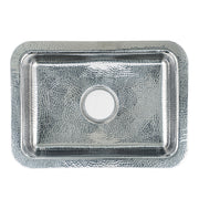 Nantucket Sinks 20 Inch Hammered Stainless Bar/Island Sink - Polished Stainless Steel RES2014