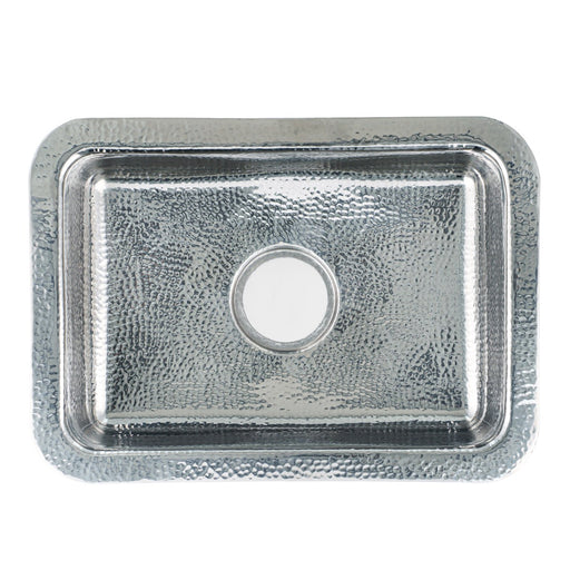 Nantucket Sinks 20 Inch Hammered Stainless Bar/Island Sink - Polished Stainless Steel RES2014