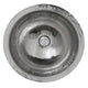 Nantucket Sinks RLS-OF 16.875 Inch Hand Hammered Stainless Steel Round Undermount Bathroom Sink With Overflow
