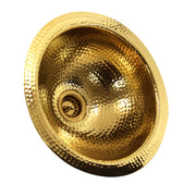 Nantucket Sinks ROB - 13 Inch Hand Hammered Brass Round Undermount Bar Room Sink - view 2