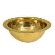 Nantucket Sinks ROB - 13 Inch Hand Hammered Brass Round Undermount Bar Room Sink - view 3