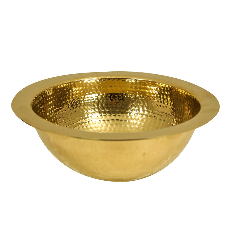 Nantucket Sinks ROB - 13 Inch Hand Hammered Brass Round Undermount Bar Room Sink - view 3