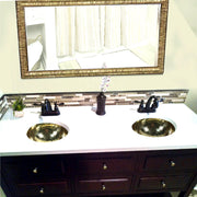 Nantucket Sinks ROB-OF - 13 Inch Hand Hammered Brass Round Undermount Bathroom Sink, Brass With Overflow - view 4