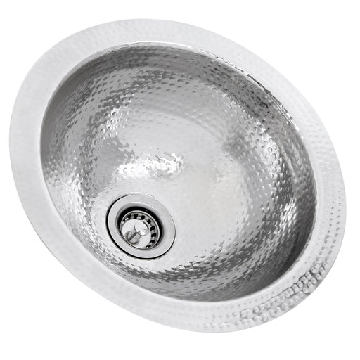 Nantucket Sinks ROS 13 Inch Hand Hammered Stailess Steel Round Bar Sink - view 2
