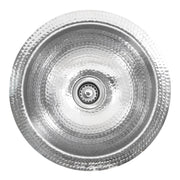 Nantucket Sinks ROS 13 Inch Hand Hammered Stailess Steel Round Bar Sink