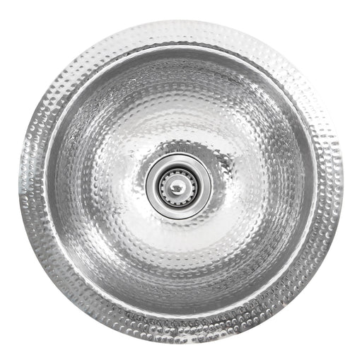 Nantucket Sinks ROS 13 Inch Hand Hammered Stailess Steel Round Bar Sink