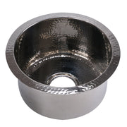 Nantucket Sinks RS15-SS 15-Inch Hand Hammered Round Stainless Steel Bar Sink - view 2
