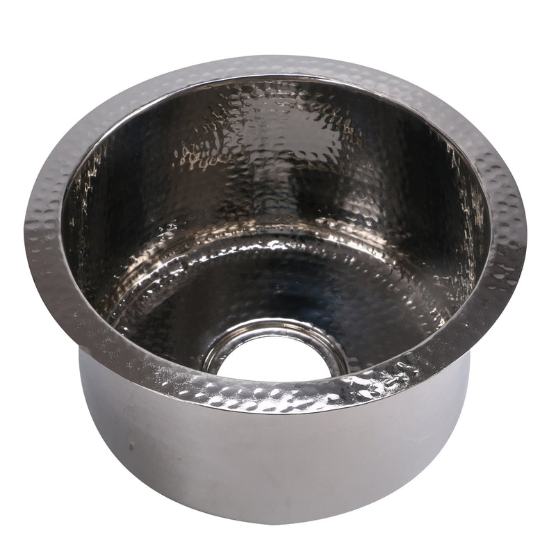 Nantucket Sinks RS15-SS 15-Inch Hand Hammered Round Stainless Steel Bar Sink - view 2