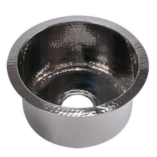 Nantucket Sinks RS15-SS 15-Inch Hand Hammered Round Stainless Steel Bar Sink - view 2