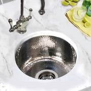Nantucket Sinks RS15-SS 15-Inch Hand Hammered Round Stainless Steel Bar Sink - view 5