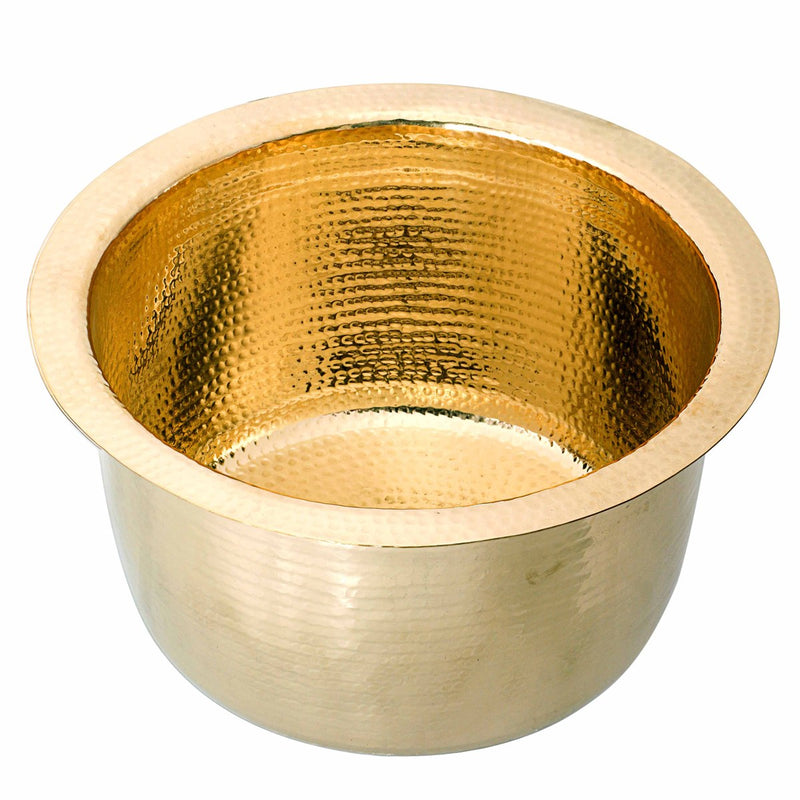 Nantucket Sinks RS15-UB 15-Inch Hand Hammered Round Brass Bar Sink - view 4