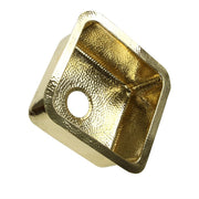 Nantucket Sinks SQRB-7 16.625 Inch Hammered Brass Square Dual-mount Bar Sink - view 4