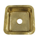 Nantucket Sinks SQRB-7 16.625 Inch Hammered Brass Square Dual-mount Bar Sink