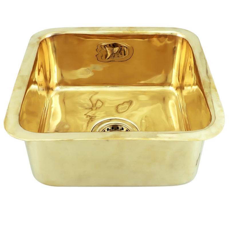 Nantucket Sinks SQRB-7SM 16.625 Inch Brass Square Dualmount Bar Sink - view 2