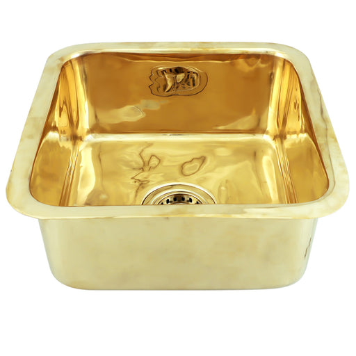 Nantucket Sinks SQRB-7SM 16.625 Inch Brass Square Dualmount Bar Sink - view 2