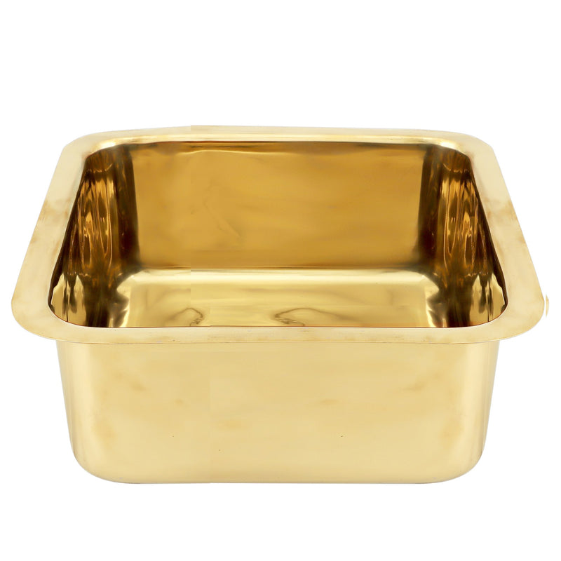 Nantucket Sinks SQRB-7SM 16.625 Inch Brass Square Dualmount Bar Sink - view 3