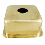 Nantucket Sinks SQRB-7SM 16.625 Inch Brass Square Dualmount Bar Sink - view 4