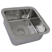 Nantucket Sinks SQRS-7 16.5 Inch Square Hammered Stainless Bar Sink - view 2