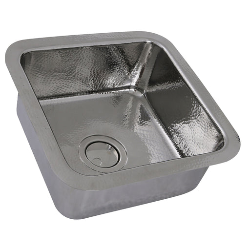 Nantucket Sinks SQRS-7 16.5 Inch Square Hammered Stainless Bar Sink - view 2