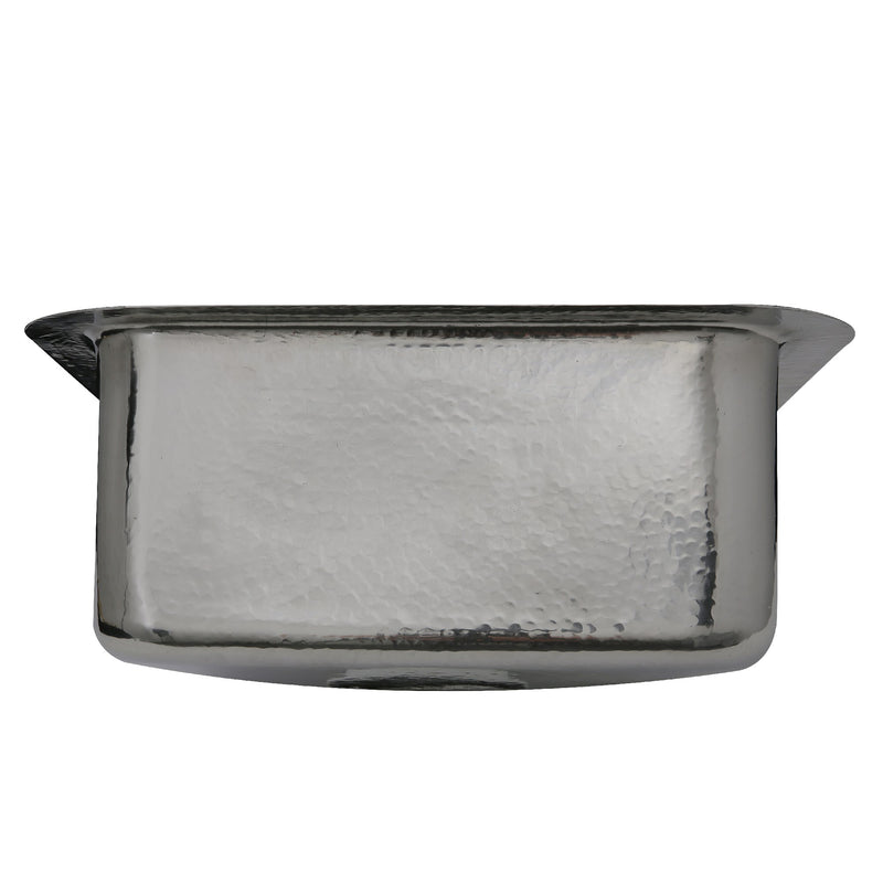 Nantucket Sinks SQRS-7 16.5 Inch Square Hammered Stainless Bar Sink - view 4
