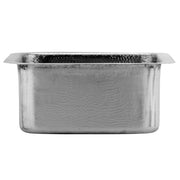 Nantucket Sinks SQRS-7MF 16.5 Inch Square Hammered Satin Matte Finish Stainless Bar Sink - view 5