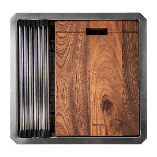 Nantucket Sinks SR-PS-1919-16 Pro Series Prep-Station Single Bowl Undermount Stainless Steel Entertainment Sink