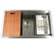Nantucket Sinks SR-PS-3018-16 - 30 Inch Pro Series Prep-Station Single Bowl Undermount Stainless Steel Kitchen Sink with Included Accessories