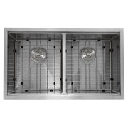 Nantucket Sinks SR-PS-3219-DE-16 Double Equal Prep Station Small Radius Undermount Stainless Sink with Accessories - view 4