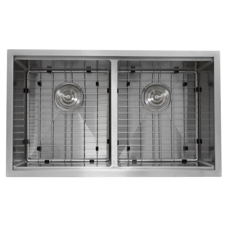Nantucket Sinks SR-PS-3219-DE-16 Double Equal Prep Station Small Radius Undermount Stainless Sink with Accessories - view 4