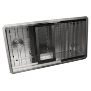 Nantucket Sinks SR-PS-3220-16 Small Radius Pro Series Prep Station Single Bowl Undermount Stainless Steel Kitchen Sink with Compatible Accessories SR-PS-3220-OSD - view 3