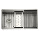 Nantucket Sinks SR-PS-3220-16 Small Radius Pro Series Prep Station Single Bowl Undermount Stainless Steel Kitchen Sink with Compatible Accessories SR-PS-3220-OSD