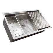 Nantucket Sinks SR-PS-3620-16 - 36 Inch Pro Series Large Prep Station Single Bowl Undermount Stainless Steel Kitchen Sink with Compatible Accessories - view 3