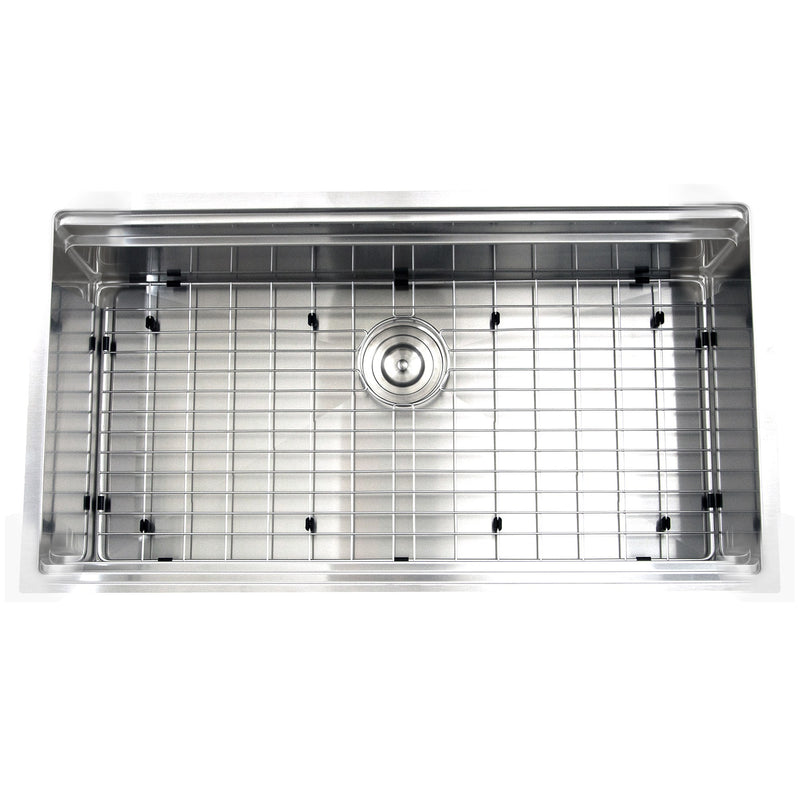 Nantucket Sinks SR-PS-3620-16 - 36 Inch Pro Series Large Prep Station Single Bowl Undermount Stainless Steel Kitchen Sink with Compatible Accessories - view 4